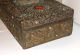 Rare Old Gilt Bronze Carved White Jade Coral Dragon Box Boxes photo 3