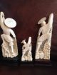 Hand Carved Antique Faux Ivory Chinese Fishermen Men, Women & Children photo 2