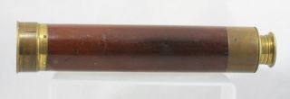 Antique 3 Draw Rosewood & Brass Telescope By P.  &p.  Gally.  Or Gatty.  30inches Long. photo