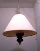 Vtg.  Large Retro 1960s Wood Brass Shaded Pendent Chandelier Swag Light Fixture Chandeliers, Fixtures, Sconces photo 6