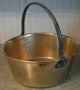 Circa 1800 ' S Spun Brass Pail Bucket W/ Stationary Wrought Handle & Copper Rivets Primitives photo 9