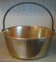 Circa 1800 ' S Spun Brass Pail Bucket W/ Stationary Wrought Handle & Copper Rivets Primitives photo 11