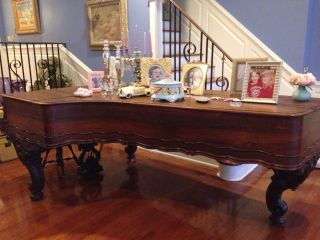 Rare Antique Concert Grand Ornate Weber Piano,  One Is In Ringling Museum,  Elton? photo