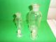 2 Small Pharmacy Apothecary Antique Bottles W Stopper Tops Bottles & Jars photo 1