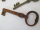 Five Rusty Antique Mortise Lock Skeleton Keys Antique Door Keys Locks & Keys photo 3