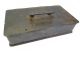 Antique Old Metal Cast Iron Small Lockbox Strong Box Safe Storage Container Safes & Still Banks photo 1