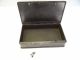 Antique Old Metal Cast Iron Small Lockbox Strong Box Safe Storage Container Safes & Still Banks photo 4