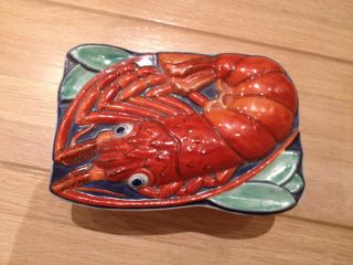 Chinese Porcelain Lobster Designed Box 7 Inches Wide And 3 1/2 Inches Tall photo
