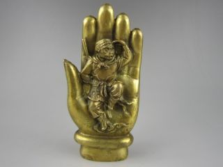 Chinese Fairy Tale Rulai Buddha Five Finger Mountain Suppress Sun Wukong Statue photo