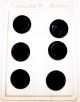 Vntg Set 6 Black Glass Faceted Button W/original Card 1&1/16” Diameter 3/16”high Buttons photo 5