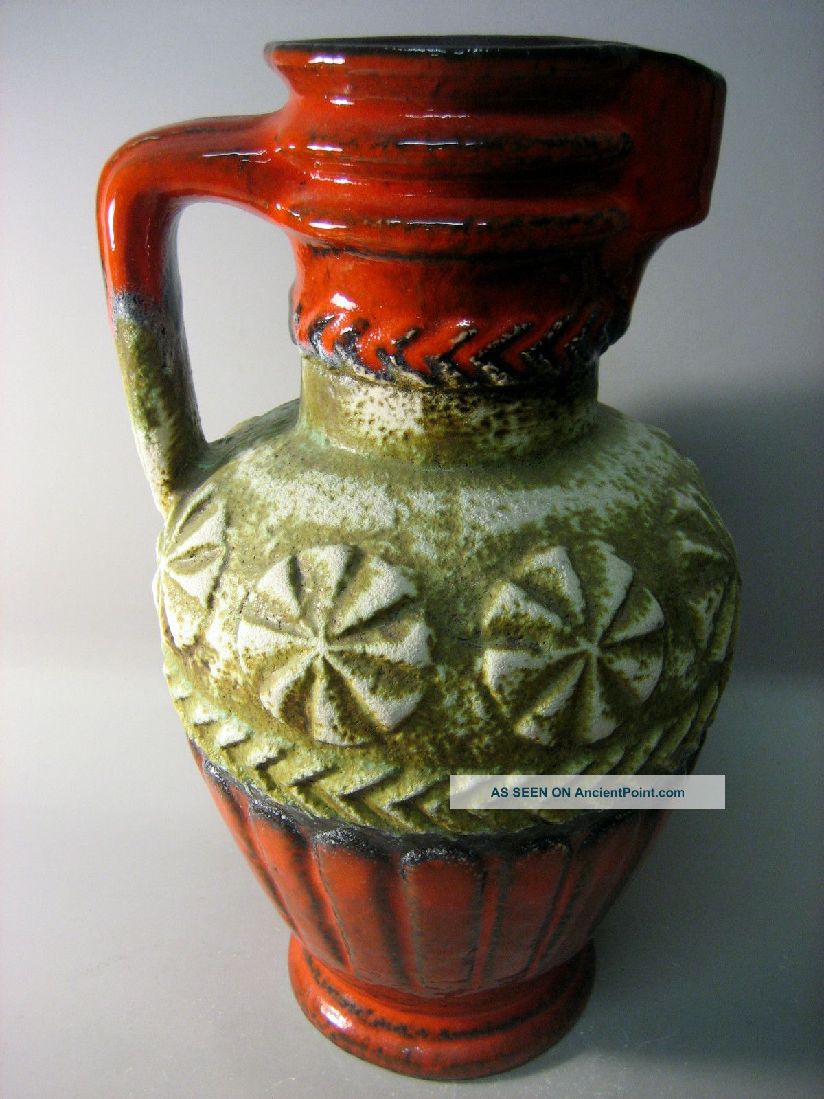 Large Early 1960s West Germany Handled Jug Vase,  Collectable Vases photo