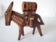 Antique Vintage Wood Carved Donkey Figure For Shelf Carved Figures photo 2
