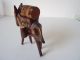 Antique Vintage Wood Carved Donkey Figure For Shelf Carved Figures photo 4