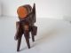 Antique Vintage Wood Carved Donkey Figure For Shelf Carved Figures photo 5