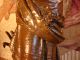Large Moreau Art Nouveau Bronzed Spelter French Statue Sculpture Woman & Bird Metalware photo 2