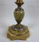 E20c French Oil Lamp With Champleve Enamel & Frosted Glass Enamelled Font Art Nouveau photo 2