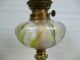 E20c French Oil Lamp With Champleve Enamel & Frosted Glass Enamelled Font Art Nouveau photo 8
