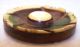 Vintage Carved Wood And Old Plastic/celluloid Flower Button 1½” Diameter ¼” High Buttons photo 3