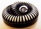 Vintage Black & White Spiral Celluloid Art Deco Button 1&5/16” Diameter ½” High Buttons photo 1