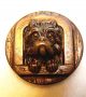 Antique Metal Scottie Terrier Dog Button 1” Diameter 3/8” High Eingetr Muster Buttons photo 9