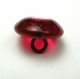 Antique Charmstring Glass Button Red Dome W/ White Dot Swirl Back Buttons photo 1
