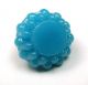 Antique Charmstring Glass Button Turquoise Candy Mold W/ Flat Top Swirl Back Buttons photo 1