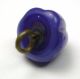 Antique Charmstring Glass Button Blue Swirl Pudding Mold Swirl Back Buttons photo 2