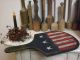 Primitive Americana Wooden Bread Board Wood Dough Paddle Primitives photo 1