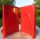 Atomic Starburst Fruit Chews Red Vintage Sculptural Mod Plastic Gaylord Bookends Mid-Century Modernism photo 1