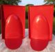Atomic Starburst Fruit Chews Red Vintage Sculptural Mod Plastic Gaylord Bookends Mid-Century Modernism photo 5