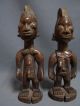 101,  Ilorin Ibeji Male & Female Pair With Beaded Jackets,  Yoruba / Santeria Sculptures & Statues photo 1
