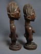 101,  Ilorin Ibeji Male & Female Pair With Beaded Jackets,  Yoruba / Santeria Sculptures & Statues photo 2