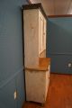 Lancaster County,  Pa Late 1800 ' S 2 Piece White Painted Stepback Cupboard Primitives photo 1