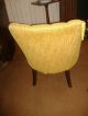 Gold Upholstered Club Pub Chair Library Vintage Button Tucked Easy 2 Available 1900-1950 photo 3