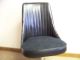 Chromcraft Mid - Century Modern Eames Scoop/bucket Swivel Black Chair Post-1950 photo 3
