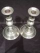 2 Vtg Woodbury Pewterers Tall Candle Stick Holders Pewter Candlestick Classic Metalware photo 4