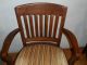 2 Vintage 1930s Walnut Wood Arm Chairs Charleston,  Sc Bank Refinished 1900-1950 photo 2