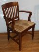 2 Vintage 1930s Walnut Wood Arm Chairs Charleston,  Sc Bank Refinished 1900-1950 photo 4