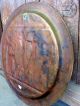 Antique Copper Brass Wall Hanging Plate Repousse Relief Inlay Egyptian Pharaoh Metalware photo 9
