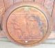 Antique Copper Brass Wall Hanging Plate Repousse Relief Inlay Egyptian Pharaoh Metalware photo 5