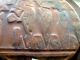 Antique Copper Brass Wall Hanging Plate Repousse Relief Inlay Egyptian Pharaoh Metalware photo 6