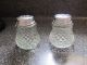 Vintage Small Hob Nail Pale Green Tint Crystal Salt&pepper Shakers Salt & Pepper Shakers photo 3