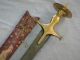 A 19th C Sword With Gold Damascened Work With Fine Wootz Steel. Middle East photo 2