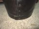 Old Leather? Arts & Crafts Trash Can Mission Waste Paper Basket Garbage Bucket Primitives photo 3