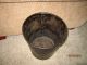 Old Leather? Arts & Crafts Trash Can Mission Waste Paper Basket Garbage Bucket Primitives photo 4