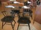 4 Comb Back Windsor Arm Chairs Vintage Antique Dining Nichols And Stone Gardener 1900-1950 photo 1