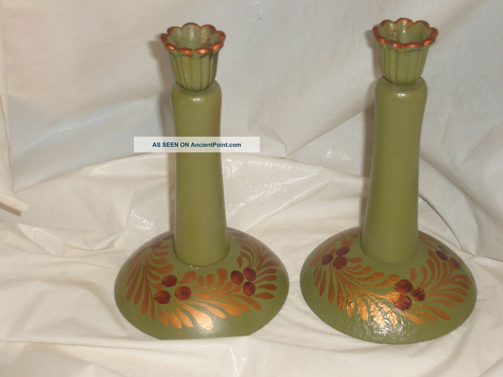 Rustic Farm Tools Made Into Decorated Candleholders Primitives photo