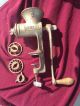 Vintage 3 Universal Meat Grinder Owned By Ret.  Meat Cutter Meat Grinders photo 1