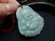 Light Green Natural A Jade Jadeite Pendant/laughing Buddha /2 Necklaces & Pendants photo 2