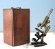 E Leitz Wetzlar Antique Brass Continental Microscope Stativ Ia W/wood Case 1900 Microscopes & Lab Equipment photo 5